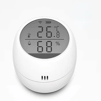 WIFI, Sensor de Temperatura e Umidade Interior do Higrómetro do Termômetro com Display LCD de Apoio Alexa Google Assistente de Casa Inteligente