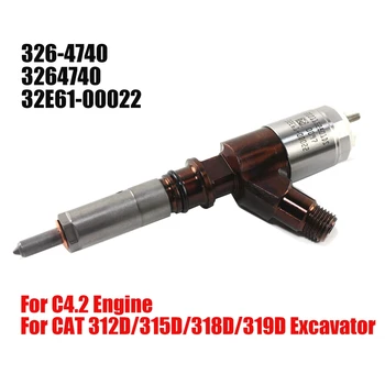 326-4740 Carro Novo Injector Diesel Bico Para o GATO 312D/315D/318D/319D Escavadeira C4.2 Motor
