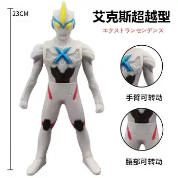 23cm Grande de Borracha Macia Ultraman Exceder X Figuras de Ação, Modelo de Boneca de artefactos para Crianças de Montagem de Fantoches Brinquedos