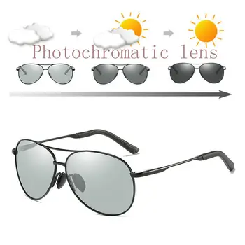 Eyecrafters Polarizada Fotossensíveis Óculos de sol UV400 Mens Arma de Metal de Condução Óculos de Pesca de Transição Lente Piloto Óculos de sol