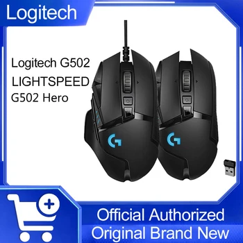 Logitech G502 LIGHTSPEED HERÓI sem Fio Gaming Mouse RGB 25600DPI Jogos Mouses Para E-sports Jogadores de PC Mouse Logitech Novo Original